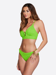 Women Boho Jacquard Cropped Cami with Ring - Lime | Jessica Simpson
