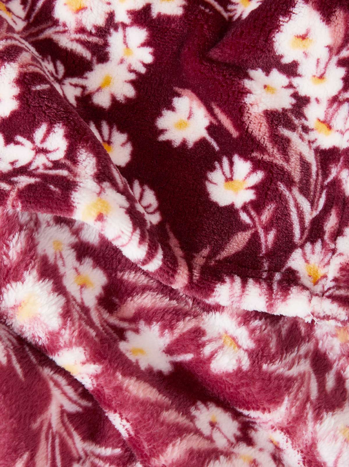 Home Wildflower Park Plush Throw - Wine Red | Jessica Simpson