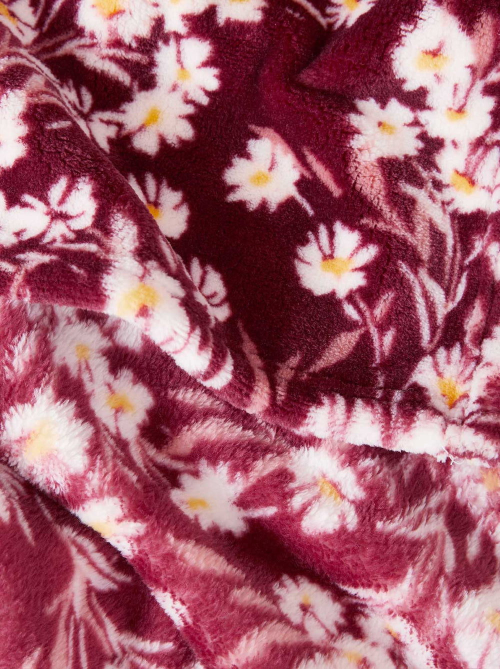 Home Wildflower Park Plush Throw - Wine Red | Jessica Simpson