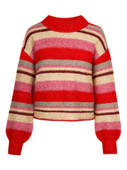 Women Portia Sweater - Goji Berry Stripe | Jessica Simpson