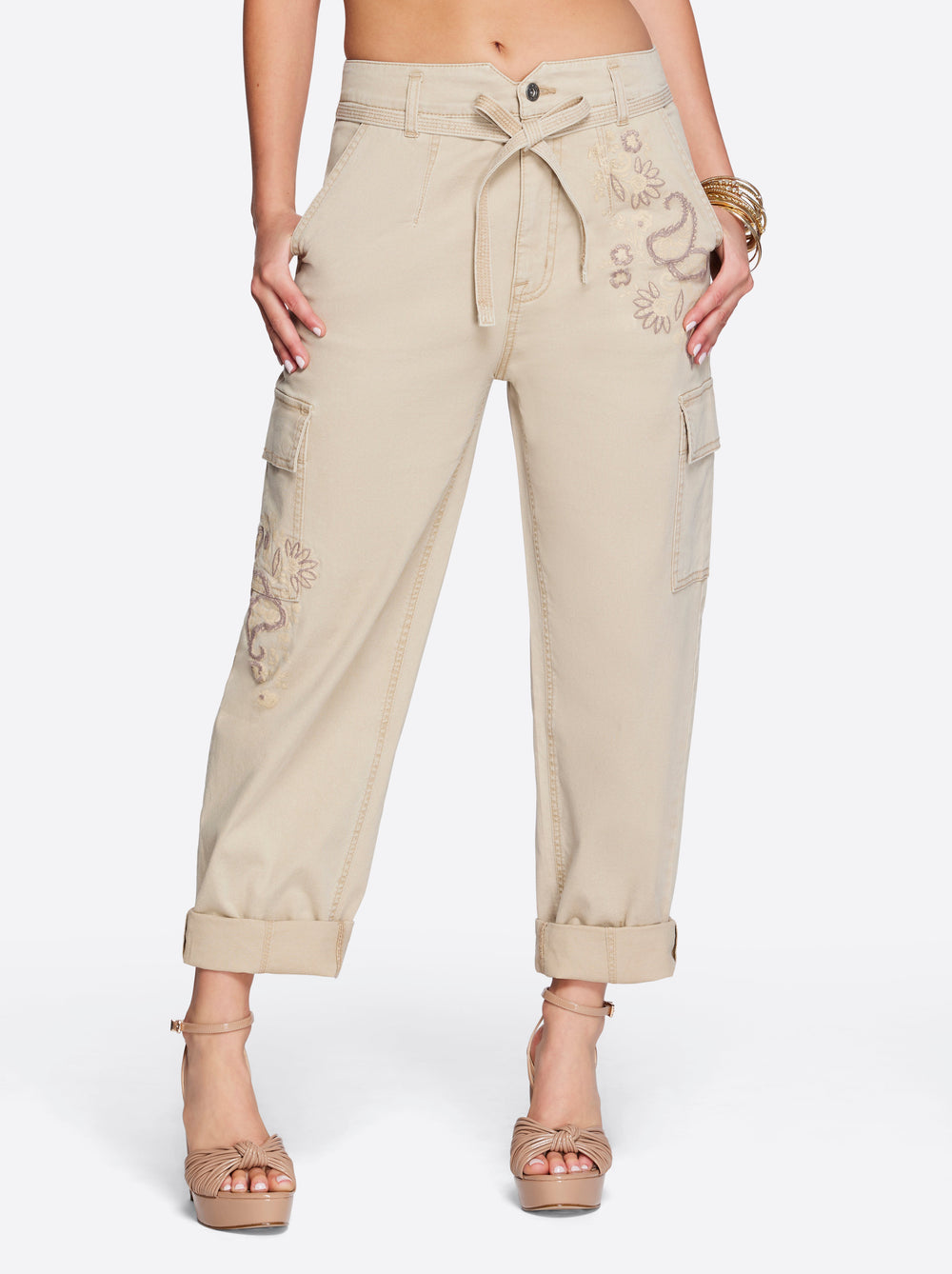 Women Allie Cargo Pant - Khaki | Jessica Simpson