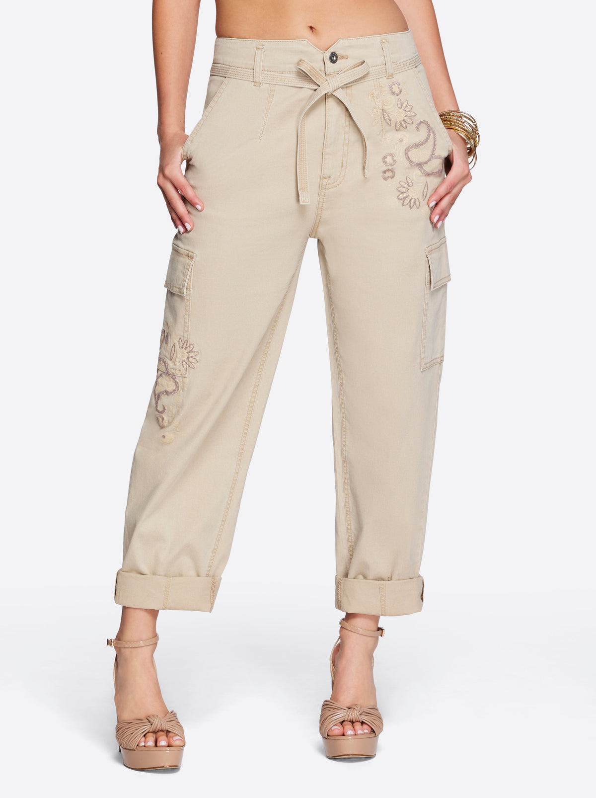 Women Allie Cargo Pant - Khaki | Jessica Simpson