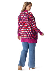 Women Open Front Cardigan - Festive Swirl | Jessica Simpson