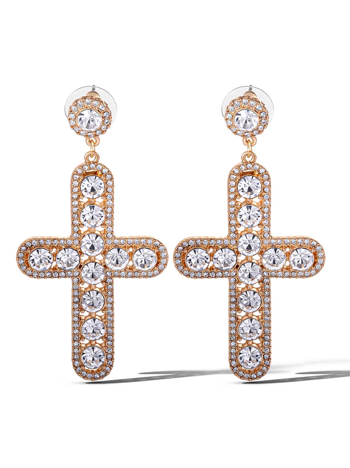 Accessories Pave Cross Dangle Earrings | Jessica Simpson