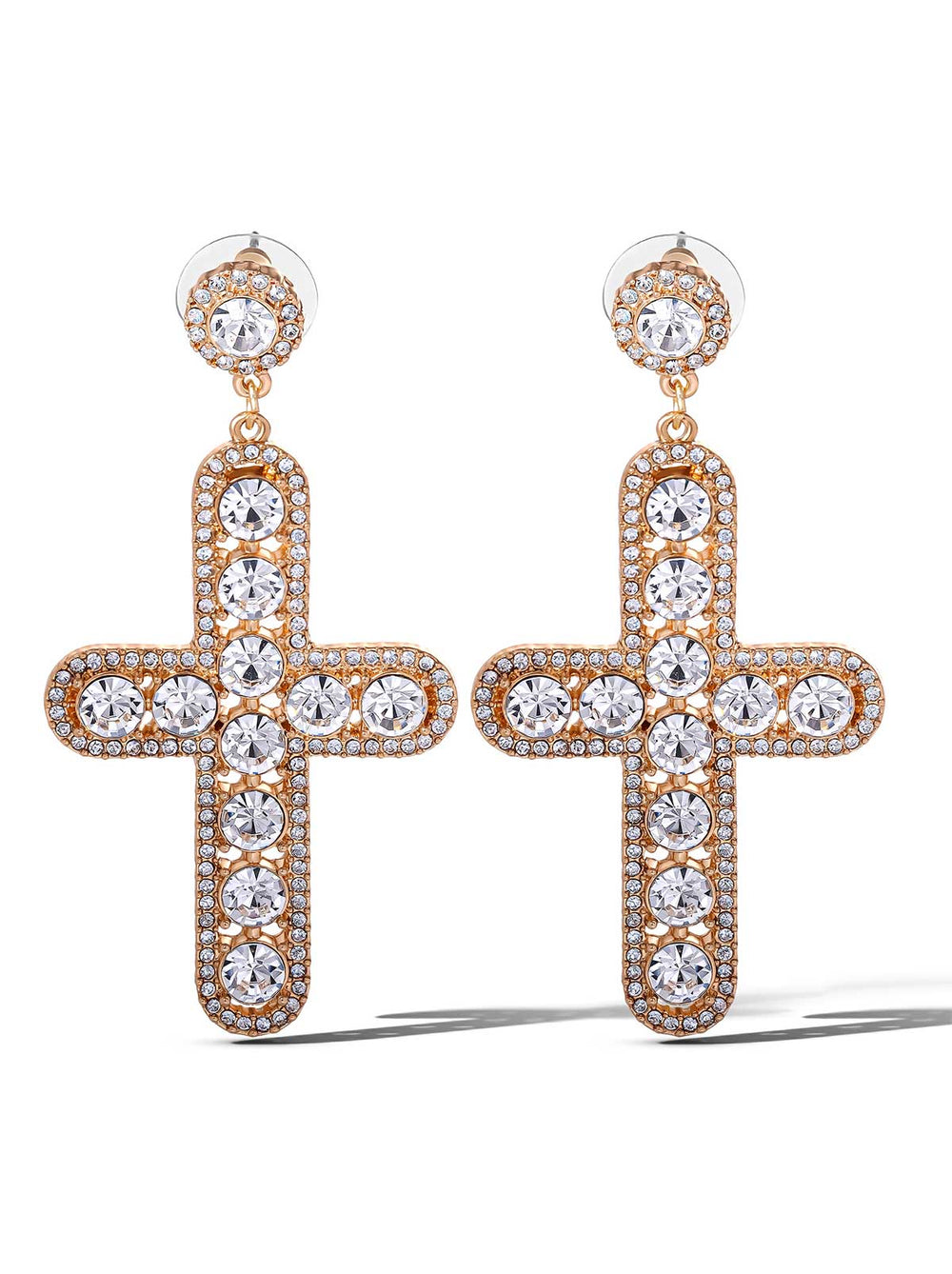 Accessories Pave Cross Dangle Earrings | Jessica Simpson