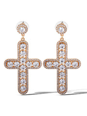 Accessories Pave Cross Dangle Earrings | Jessica Simpson