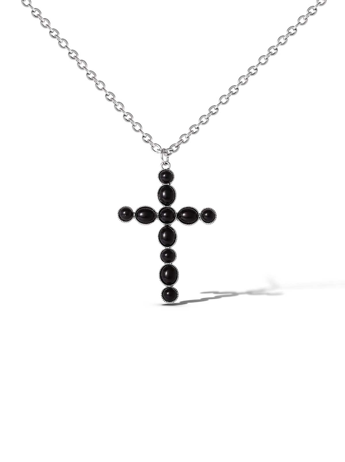 Accessories Black Acrylic Cross Necklace | Jessica Simpson
