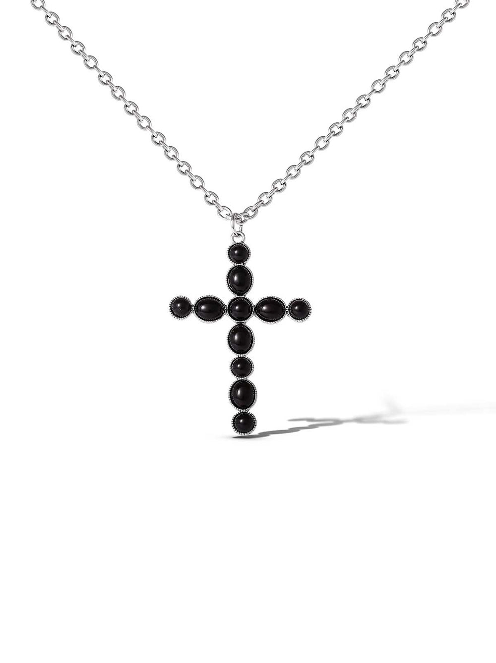 Accessories Black Acrylic Cross Necklace | Jessica Simpson