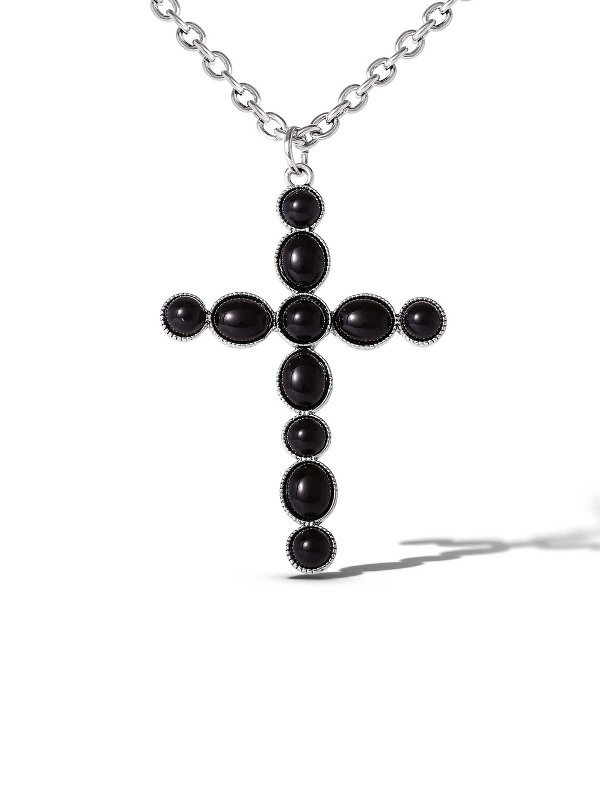 Accessories Black Acrylic Cross Necklace | Jessica Simpson