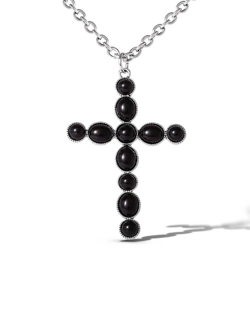 Accessories Black Acrylic Cross Necklace | Jessica Simpson