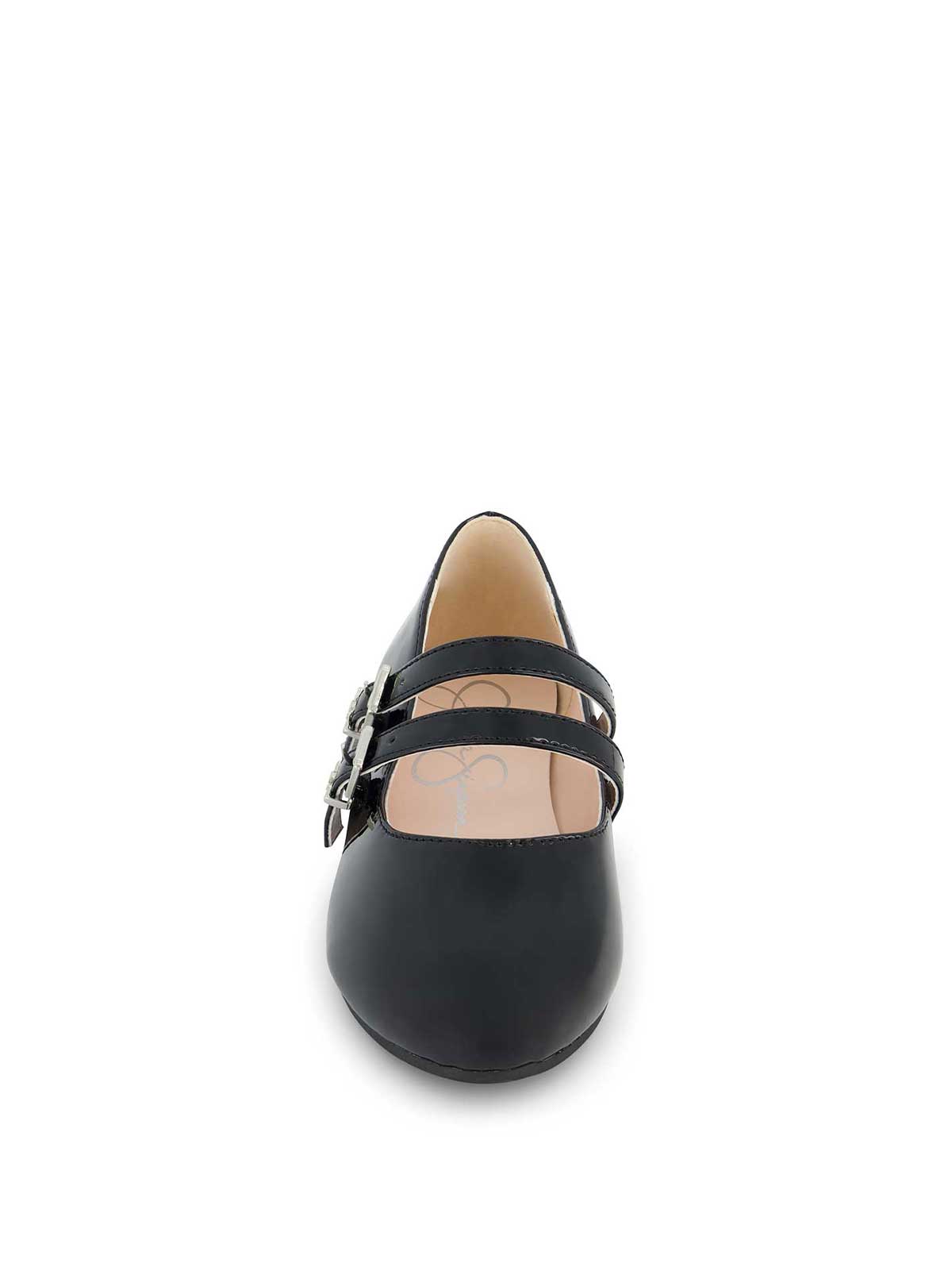 Women Little Girls' Amy Double Strap Ballet Flat - Black | Jessica Simpson