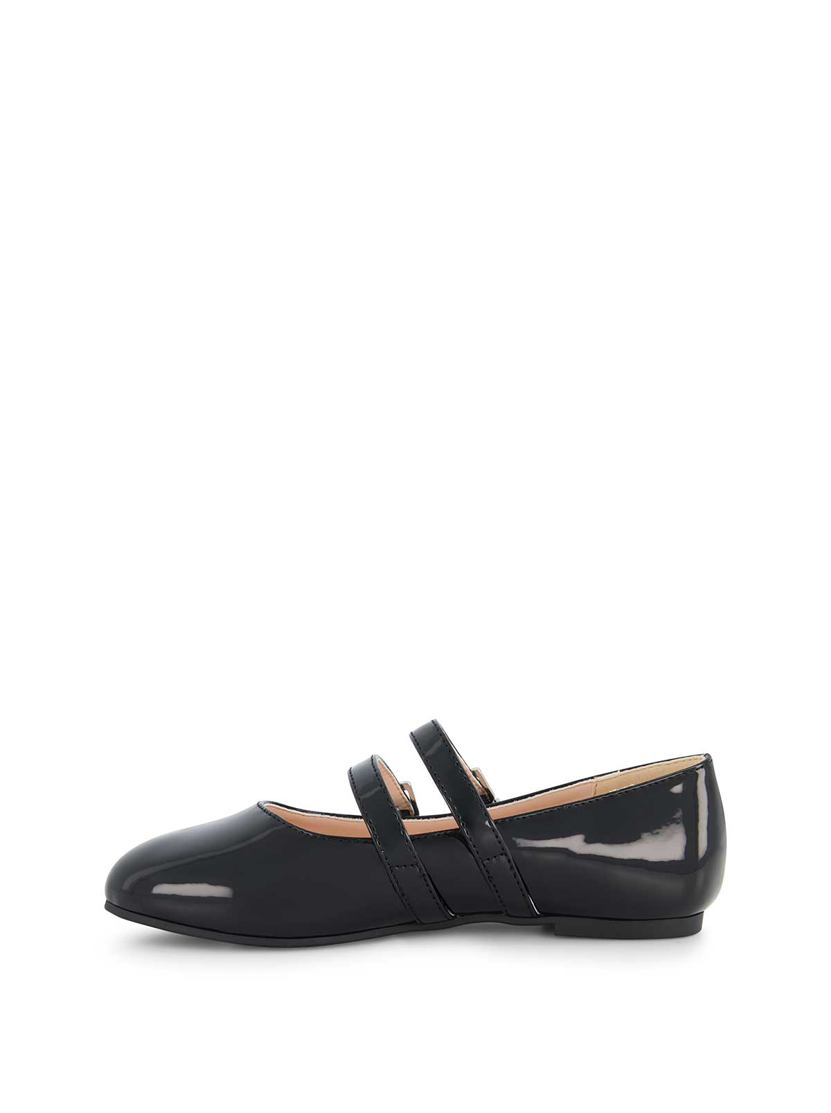 Women Little Girls' Amy Double Strap Ballet Flat - Black | Jessica Simpson