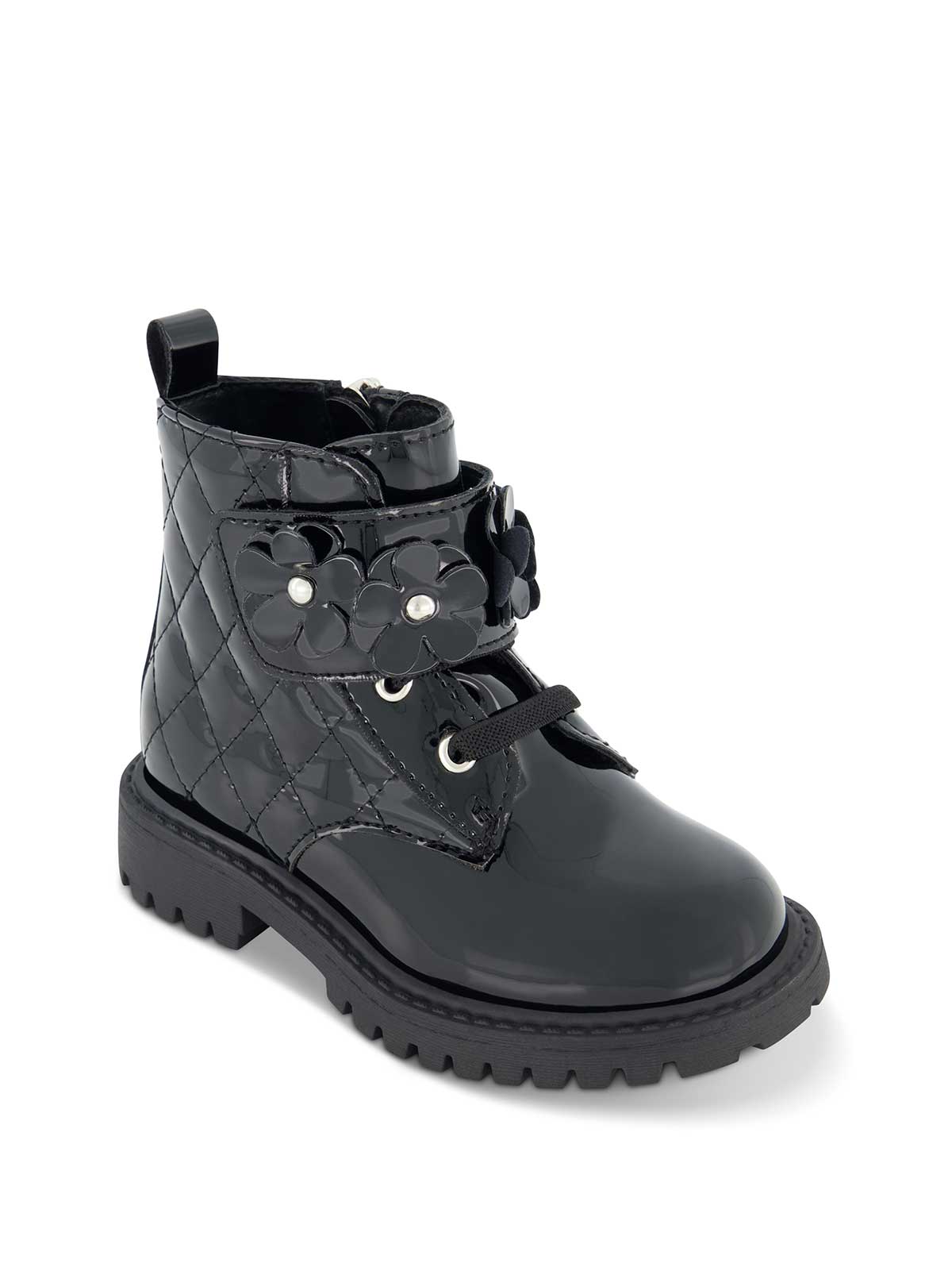 Women Toddler Daria Flower Moto Boot - Black | Jessica Simpson