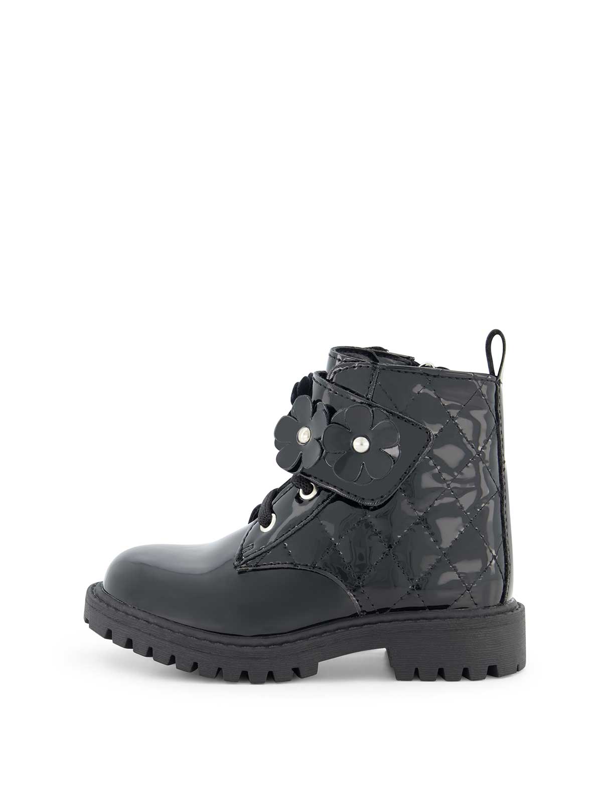 Women Toddler Daria Flower Moto Boot - Black | Jessica Simpson