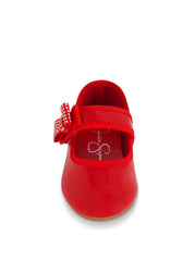 Women Toddler Amy Crystal Bow Ballet Flat - Red | Jessica Simpson