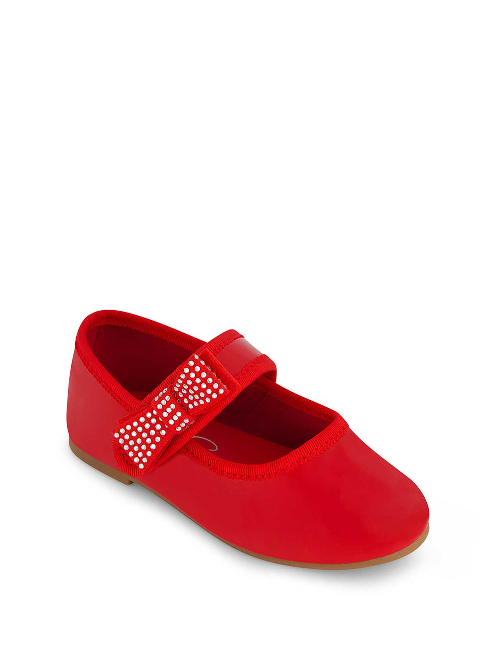 Women Toddler Amy Crystal Bow Ballet Flat - Red | Jessica Simpson