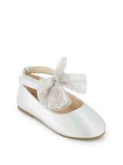 Women Toddler Amy Tulle Bow Ballet Flat - Silver | Jessica Simpson