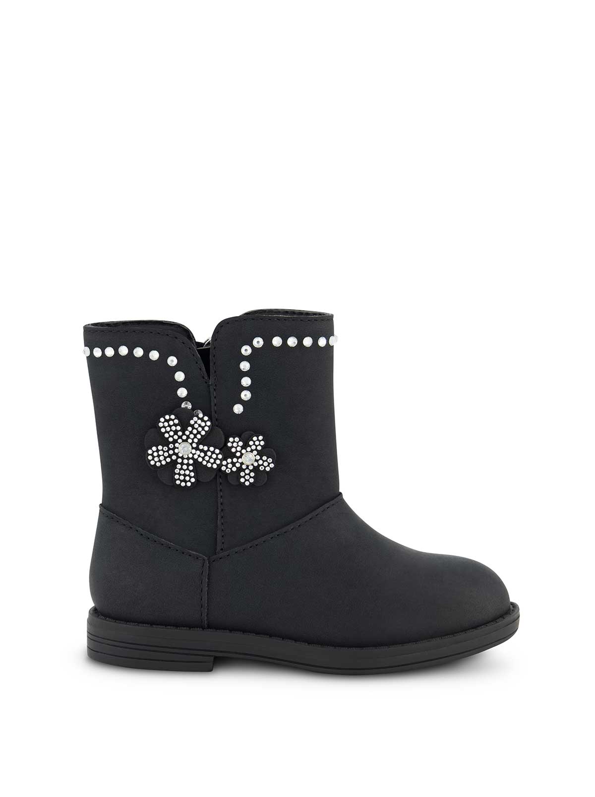Women Toddler Evie Flower Boot - Black | Jessica Simpson
