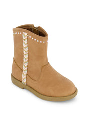 Women Toddler Layla Stripe Western Bootie - Cognac | Jessica Simpson