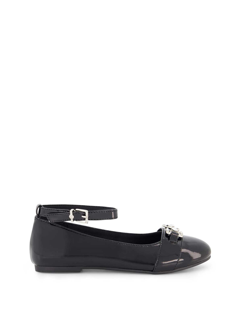 Women Little Girls' Amy Double Buckle Ballet Shoe - Black | Jessica Simpson
