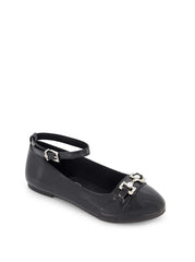 Women Little Girls' Amy Double Buckle Ballet Shoe - Black | Jessica Simpson