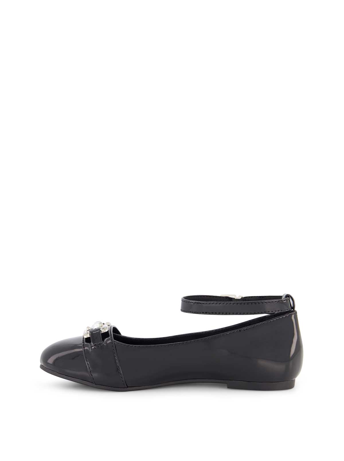 Women Little Girls' Amy Double Buckle Ballet Shoe - Black | Jessica Simpson