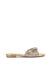 Women Dydra Knotted Flat Sandal - Silver & Gold | Jessica Simpson