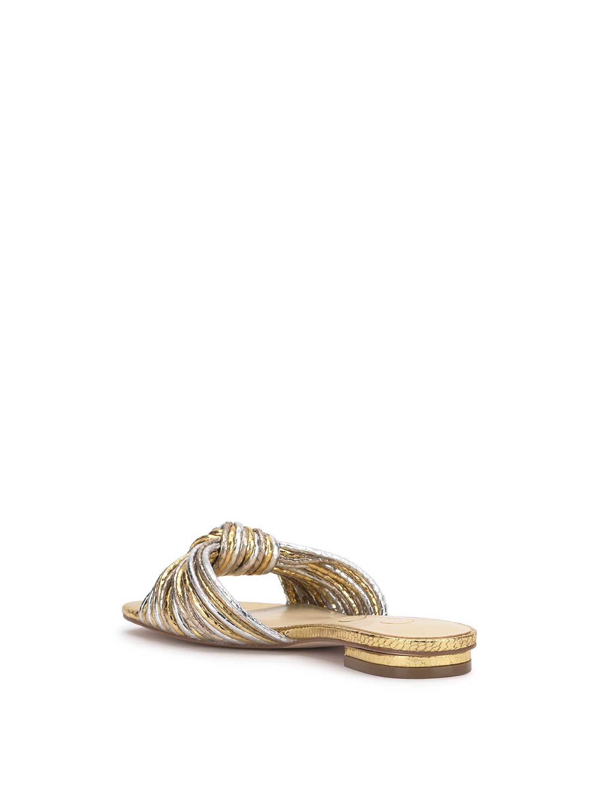 Women Dydra Knotted Flat Sandal - Silver & Gold | Jessica Simpson
