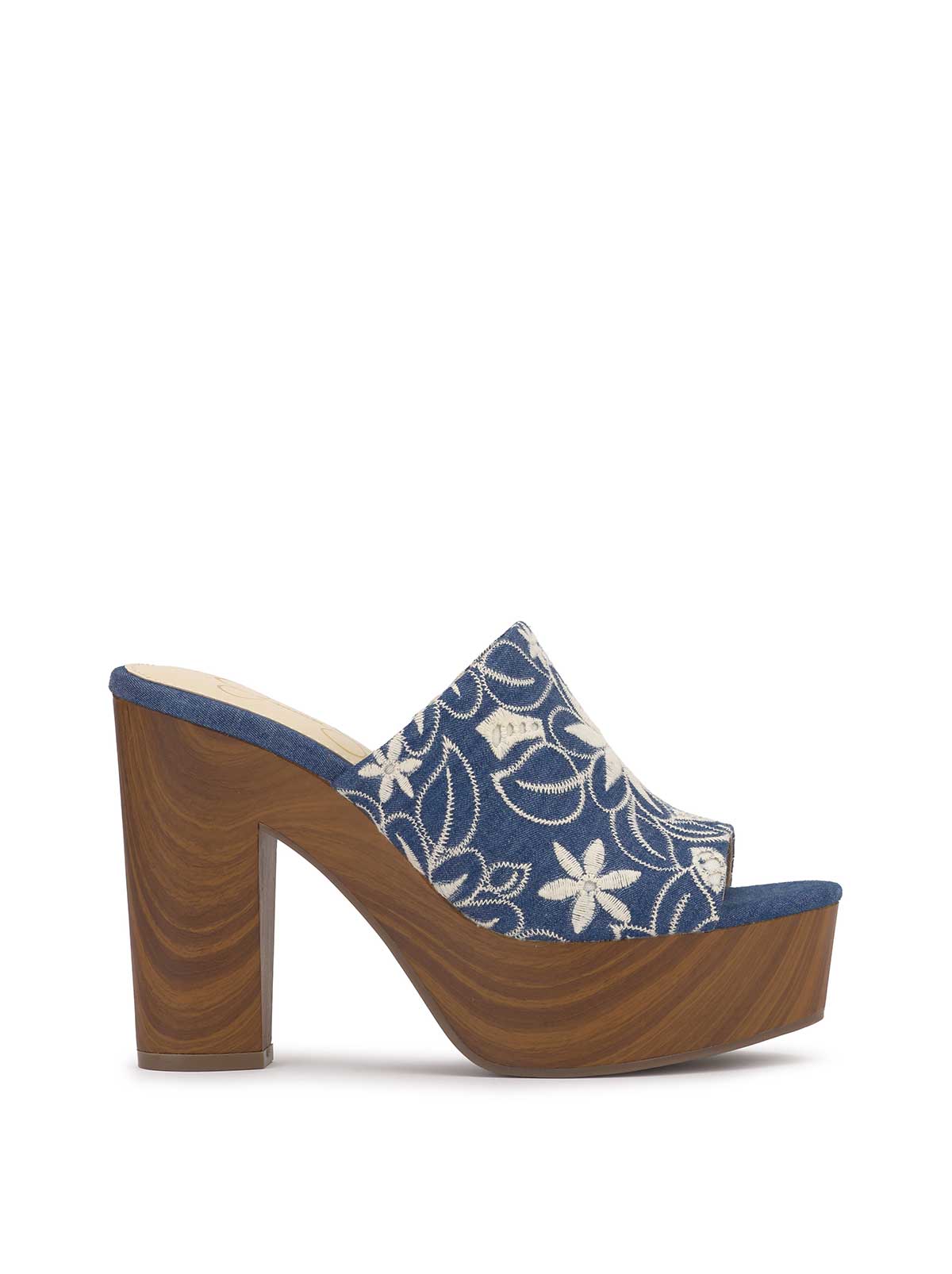 Women Shelbie Platform Slide - Floral Denim | Jessica Simpson