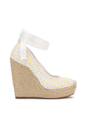 Women Zexie Platform Wedge - White Floral | Jessica Simpson