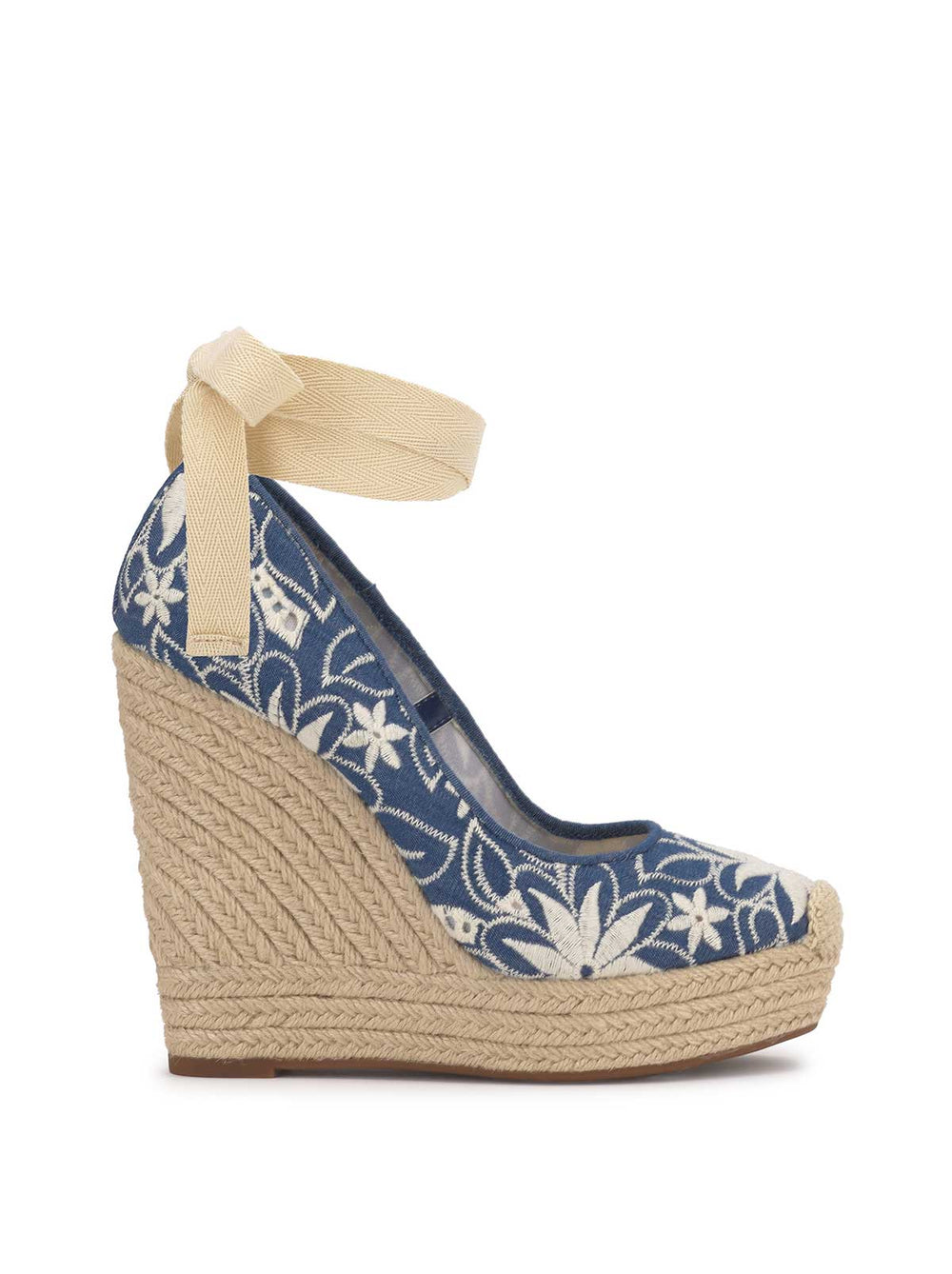 Women Zexie Platform Wedge - Floral Denim | Jessica Simpson