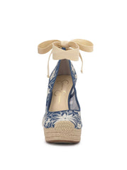Women Zexie Platform Wedge - Floral Denim | Jessica Simpson