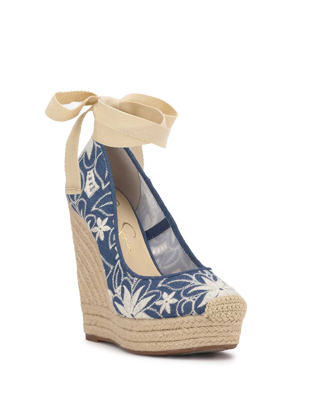 Women Zexie Platform Wedge - Floral Denim | Jessica Simpson