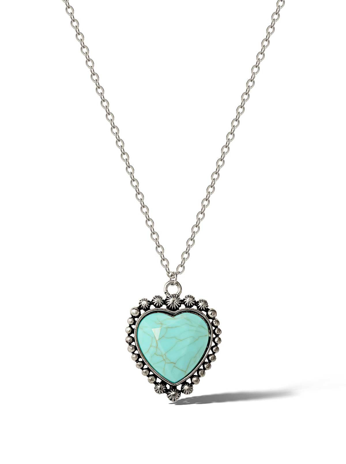 Accessories Turquoise Heart Necklace | Jessica Simpson
