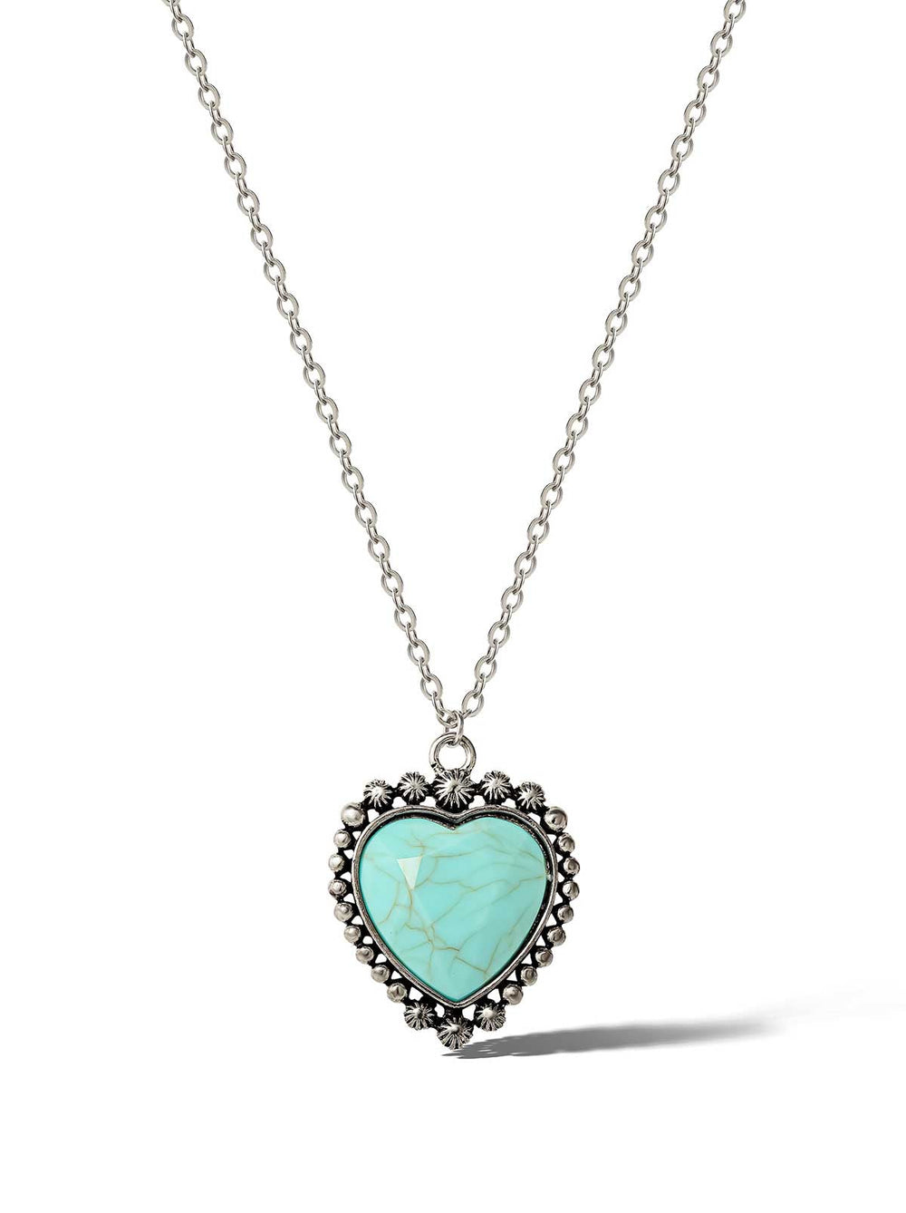 Accessories Turquoise Heart Necklace | Jessica Simpson