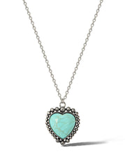 Accessories Turquoise Heart Necklace | Jessica Simpson