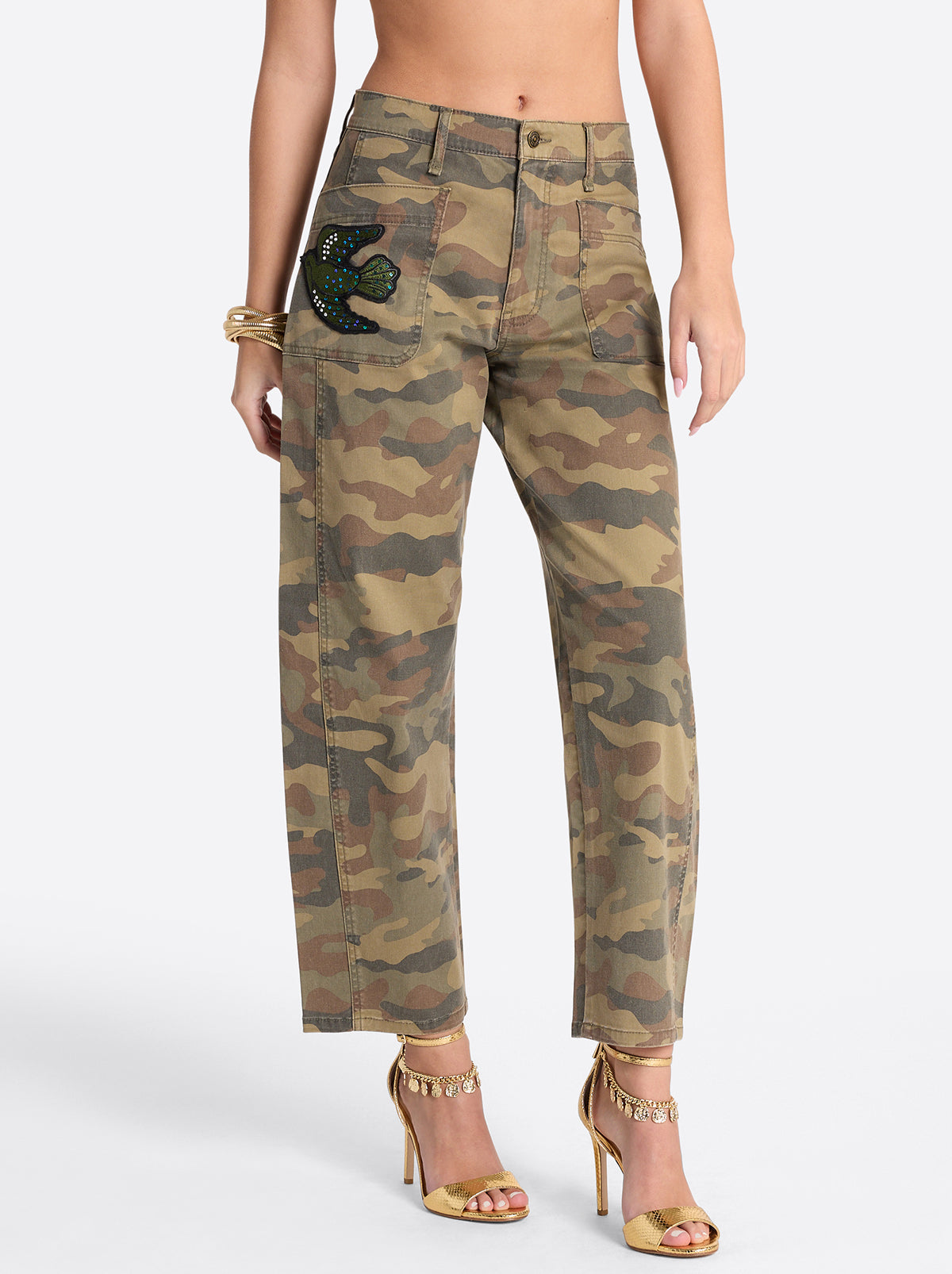 Women Relaxed Barrel Jeans - Camo | Jessica Simpson