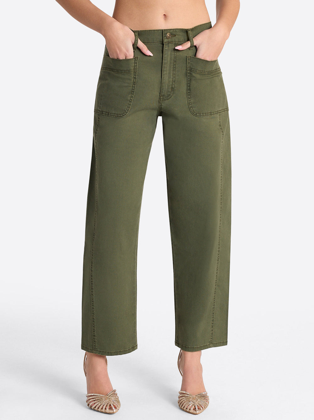 Women Relaxed Barrel Jeans - Forest Night | Jessica Simpson