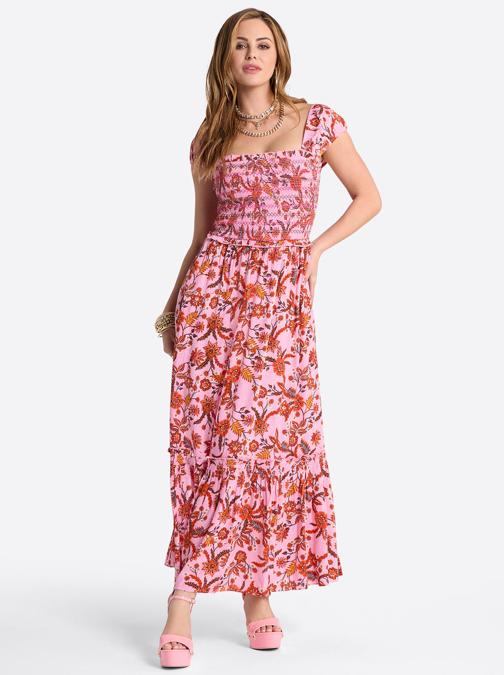 Women Clarice Maxi Dress - Rosebloom Wild Jacobeans | Jessica Simpson