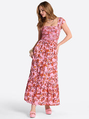 Women Clarice Maxi Dress - Rosebloom Wild Jacobeans | Jessica Simpson