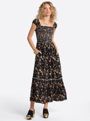 Women Clarice Maxi Dress - Obsidian Wispy Ditsies | Jessica Simpson