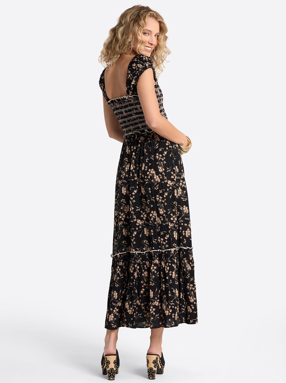 Women Clarice Maxi Dress - Obsidian Wispy Ditsies | Jessica Simpson