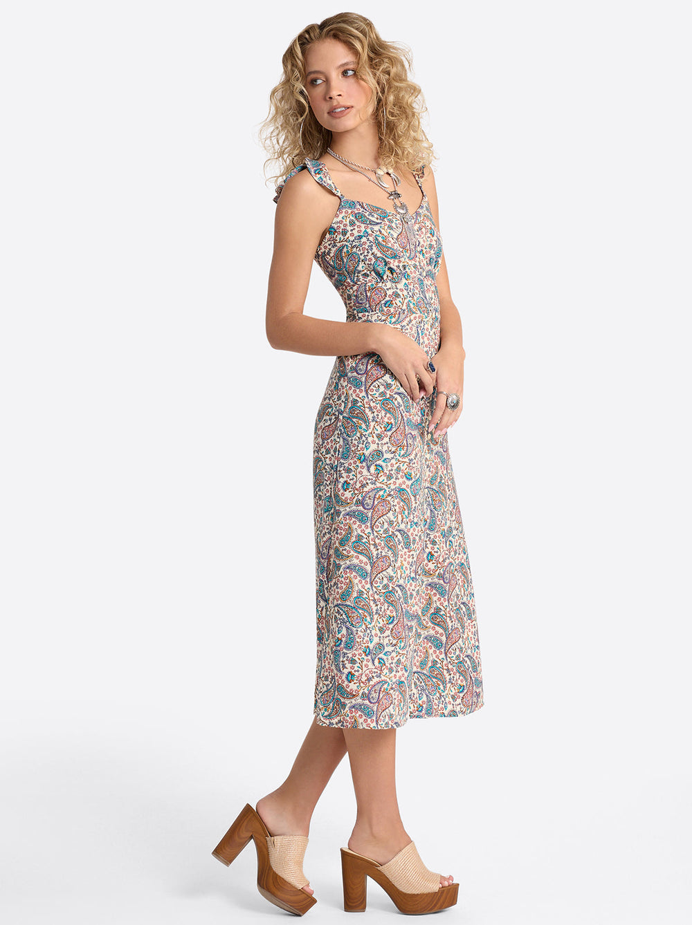 Women Sahira Dress - Buttercream Playful Paisleys | Jessica Simpson