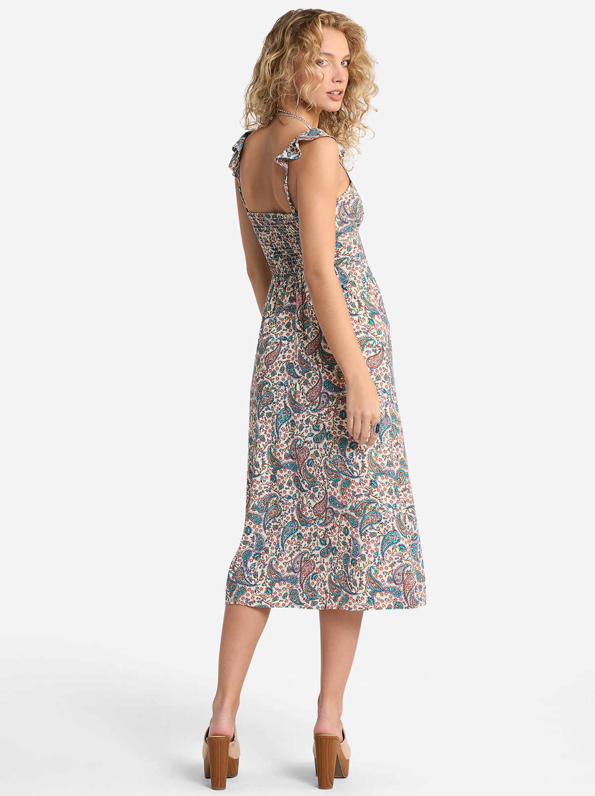 Women Sahira Dress - Buttercream Playful Paisleys | Jessica Simpson
