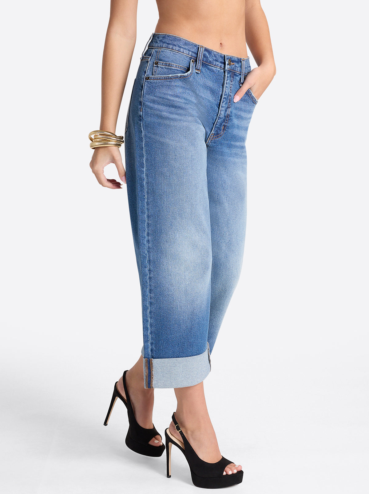 Women Valentine Wide Leg Boyfriend Jeans - High Road | Jessica Simpson