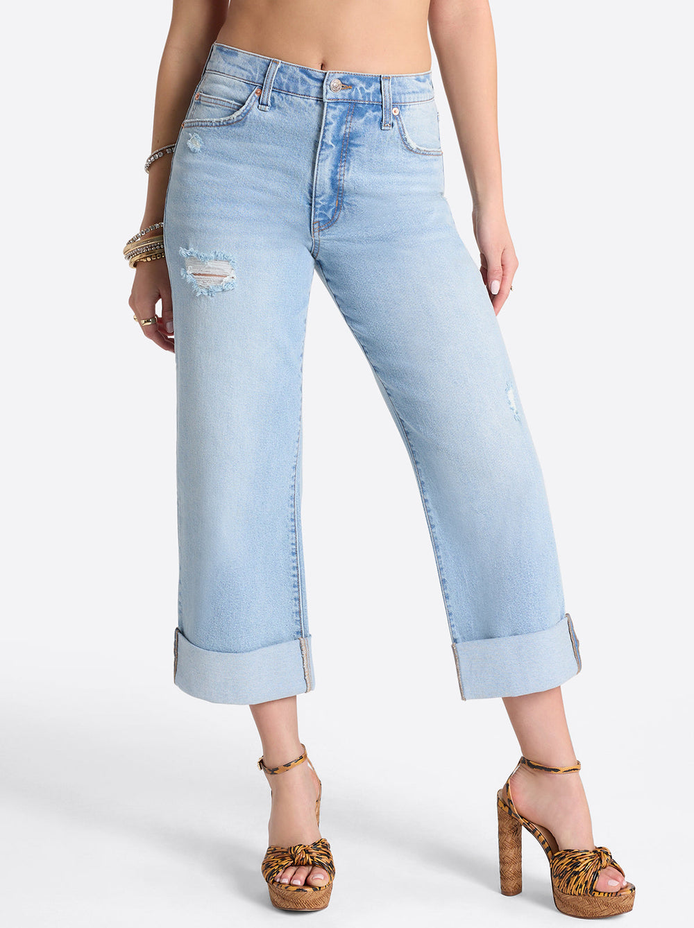 Women Valentine Wide Leg Boyfriend Jeans - Dearest | Jessica Simpson