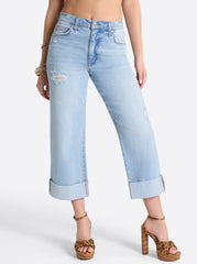 Women Valentine Wide Leg Boyfriend Jeans - Dearest | Jessica Simpson