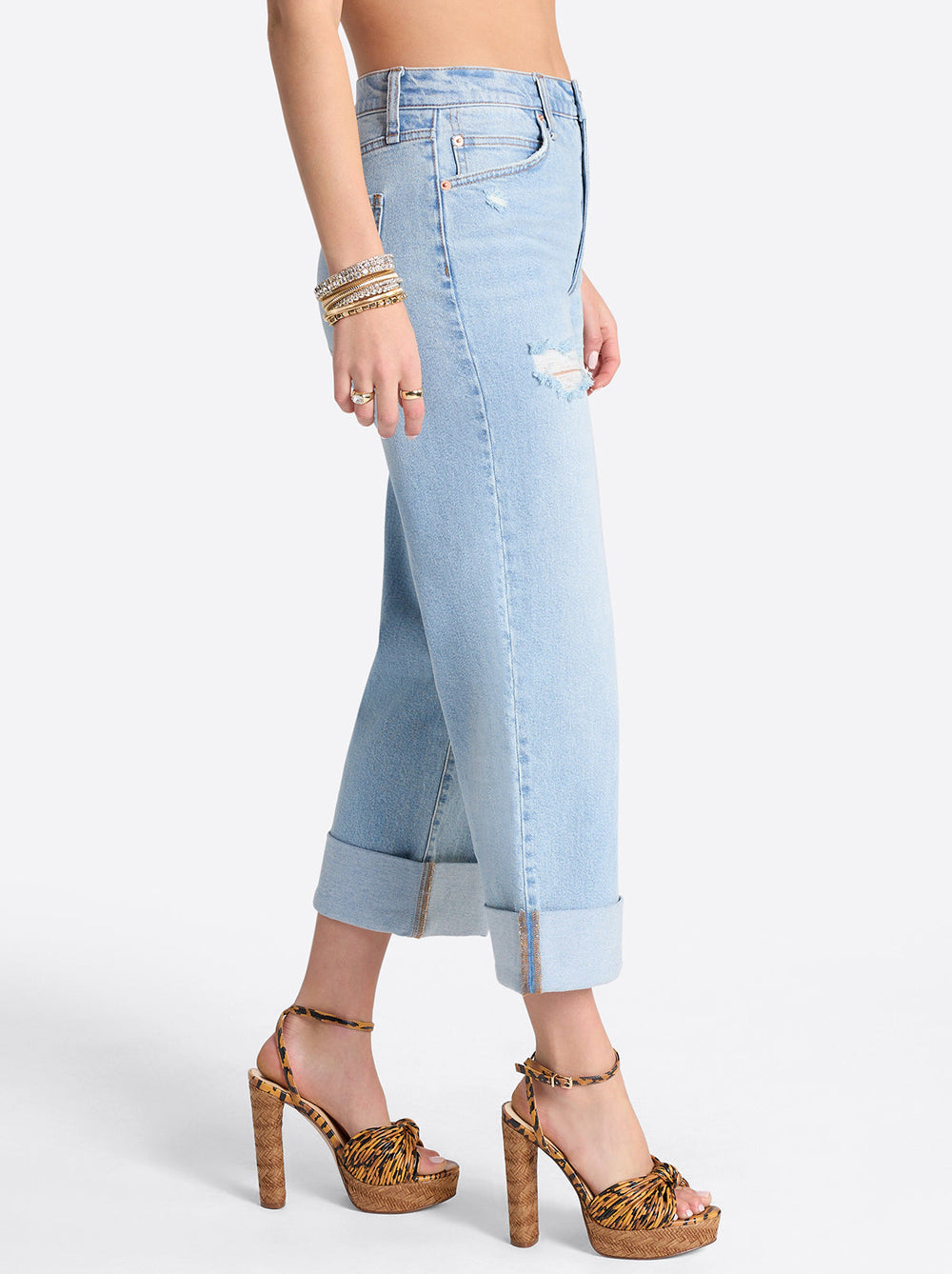Women Valentine Wide Leg Boyfriend Jeans - Dearest | Jessica Simpson