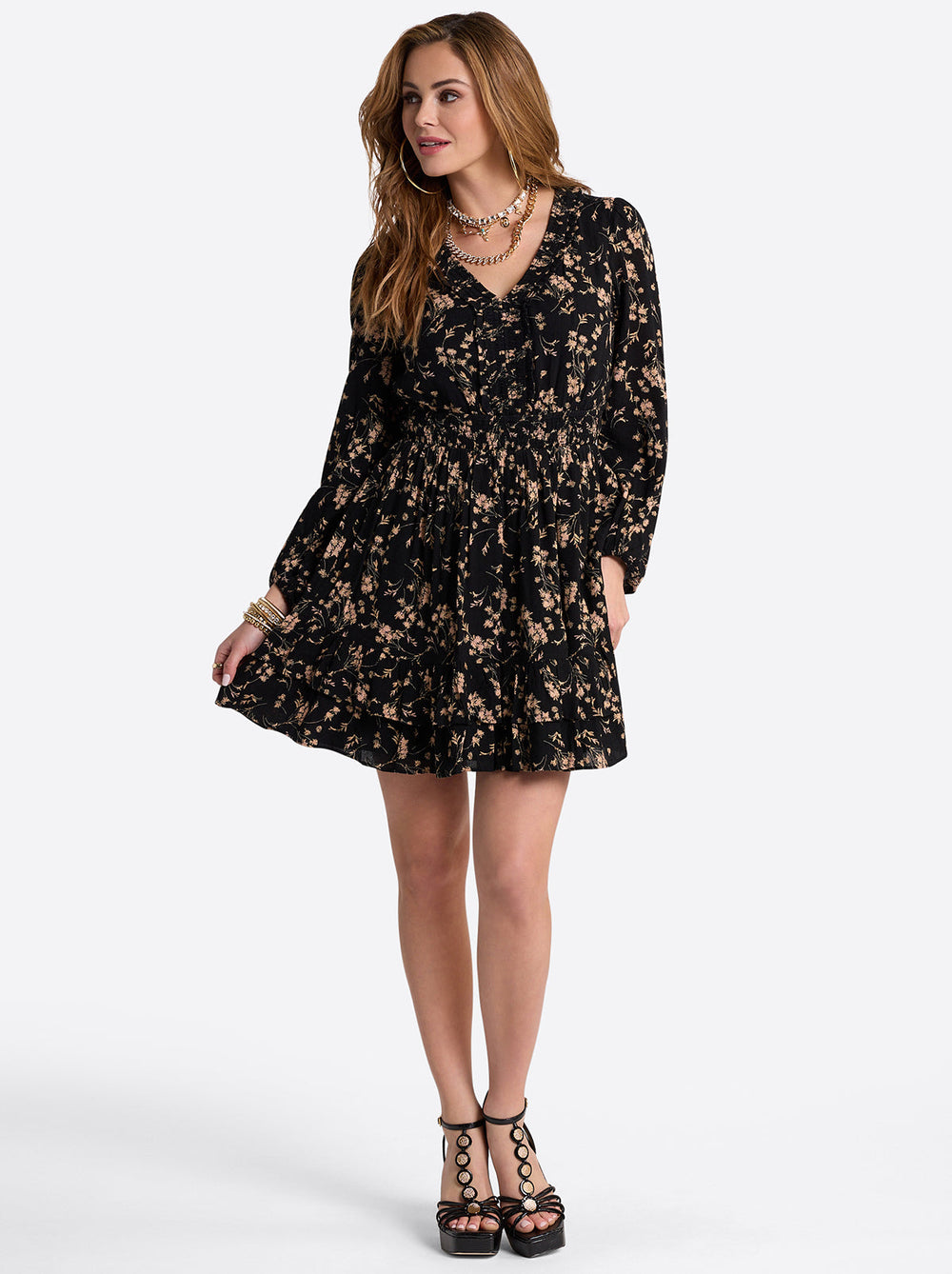 Women Yara Dress - Obsidian Wispy Ditsies | Jessica Simpson