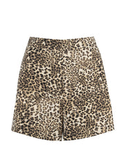 Women Jacinda Tailored Short - Vanilla Ice Petite Leopard | Jessica Simpson